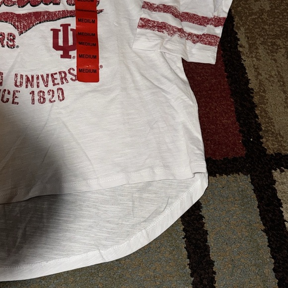 NWT‎ Woman’s Indiana Hoosier 3/4 Sleeve Shirt - Picture 4 of 7